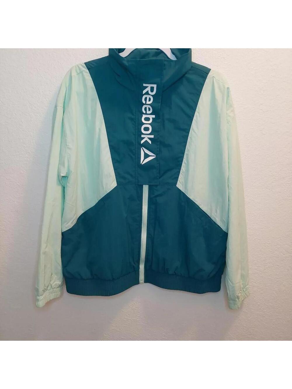 Vintage 90s Women's Reebok Windbreak Jacket - Medium